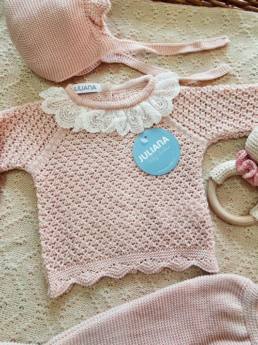 Conjunto 3p Hilo 26040 Rosa Palo