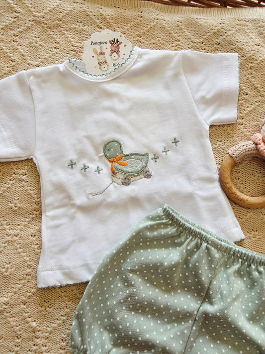 Conjunto Bebe Niño Cua Verde