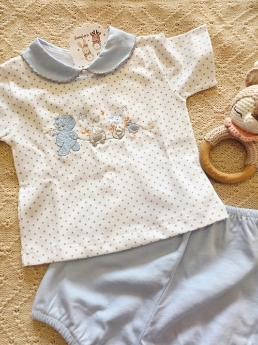 Conjunto Oso Cua Pio Celeste