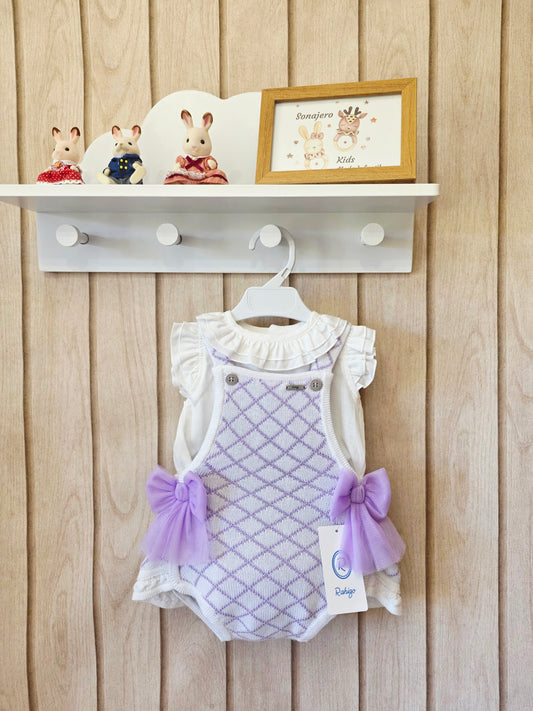Conjunto Ranita Blanco Lila