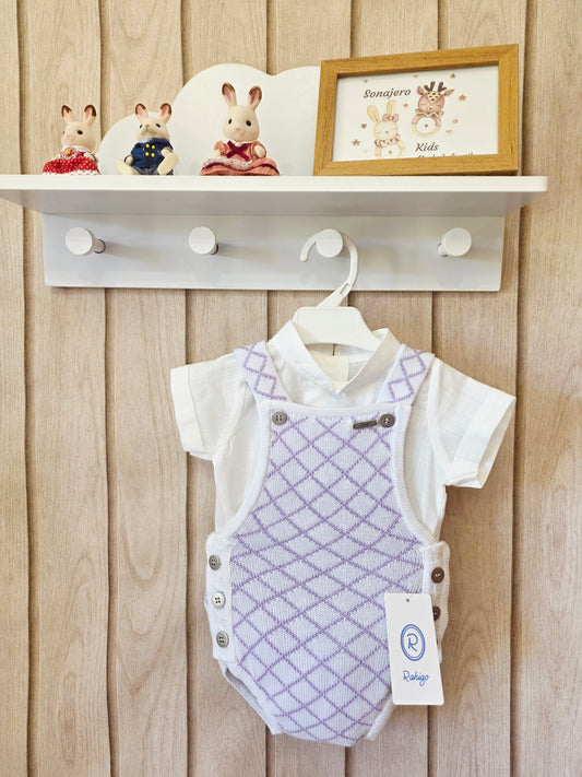 Conjunto Peto Blanco Lila