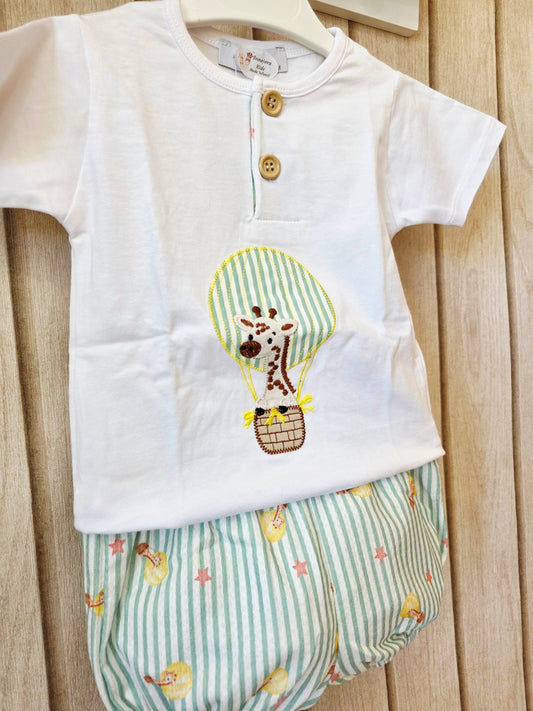 Conjunto Niño Jirafa Globos