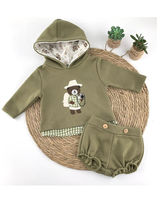 Conjunto Oso Explorador Verde