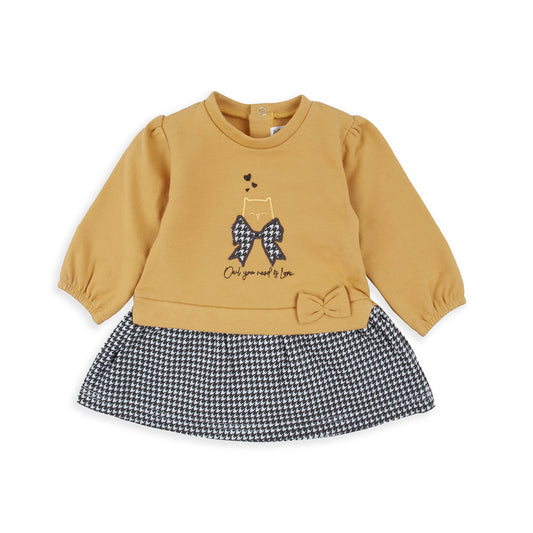 Vestido Buho Mostaza