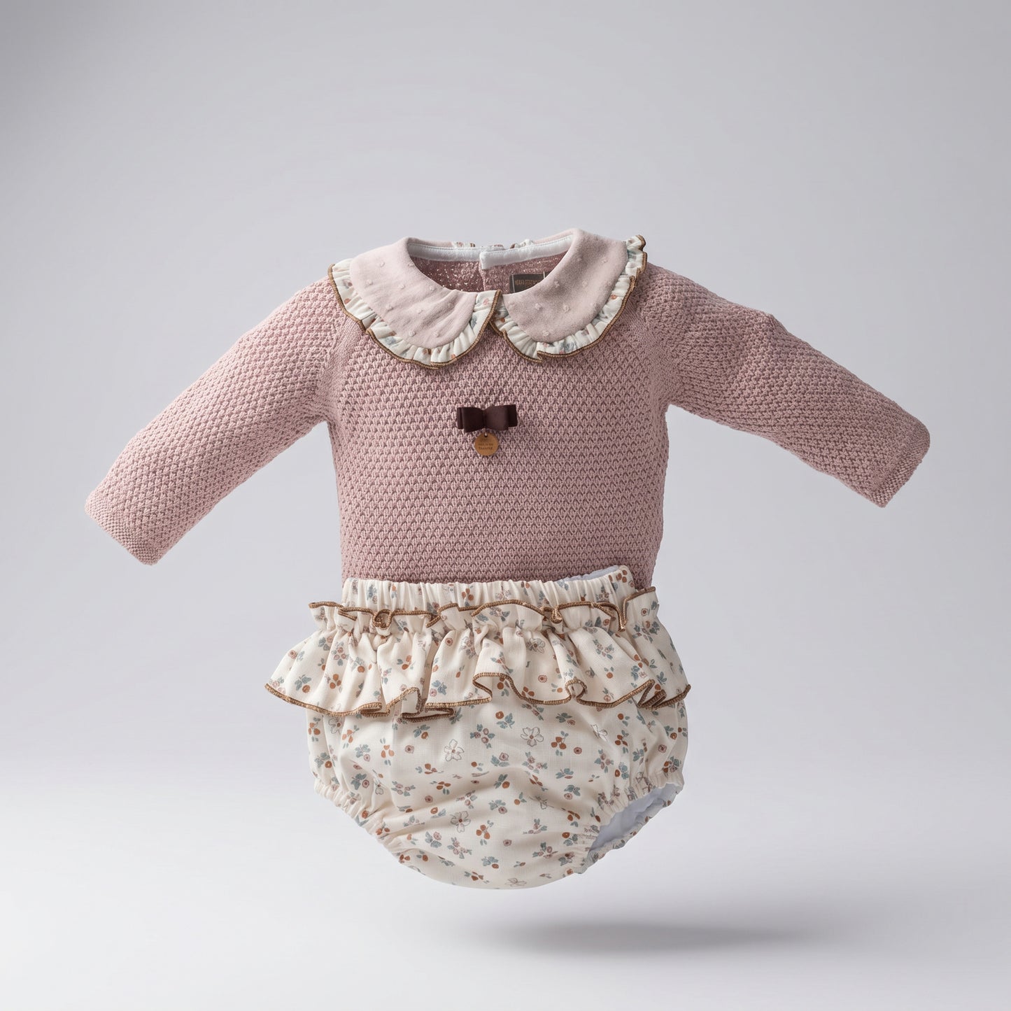 Conjunto Braguita Rosa Vintage - Pangasa Baby