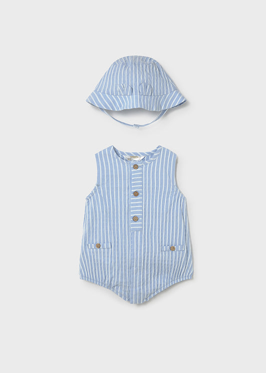 Pelele Gorro Plana Blue