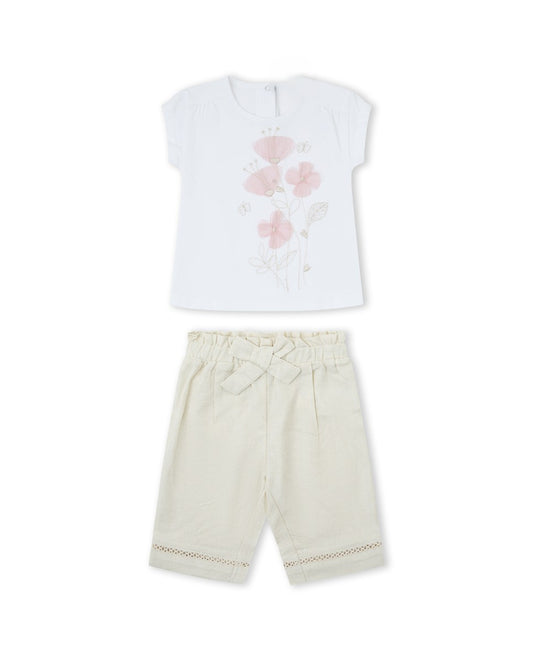 Conjunto Niña Flores Tull