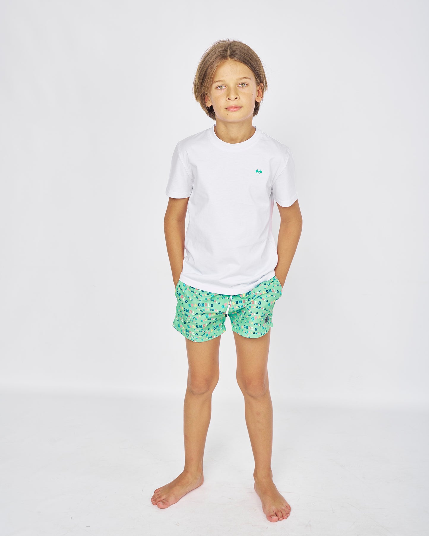 Camiseta Spagnolo Letras Blanco