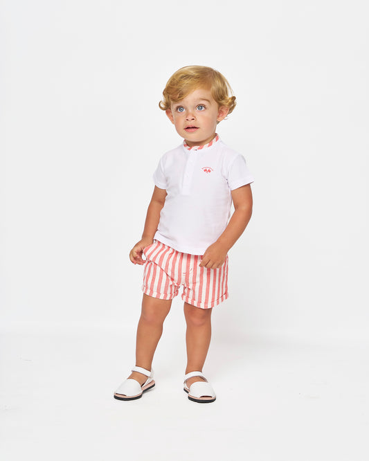 Conjunto Rayas Spagnolo Coral