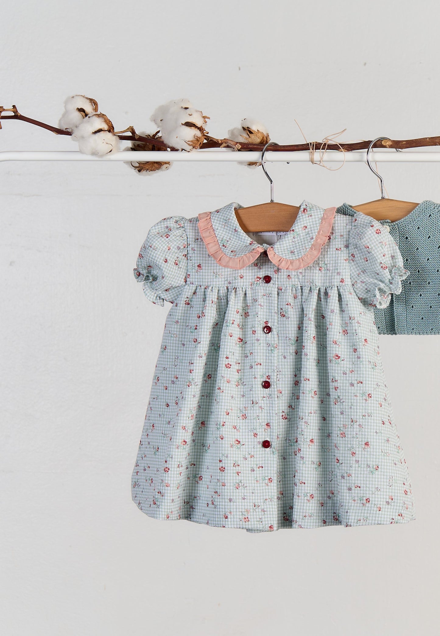 Vestido PalomadelaO Vichy Flores