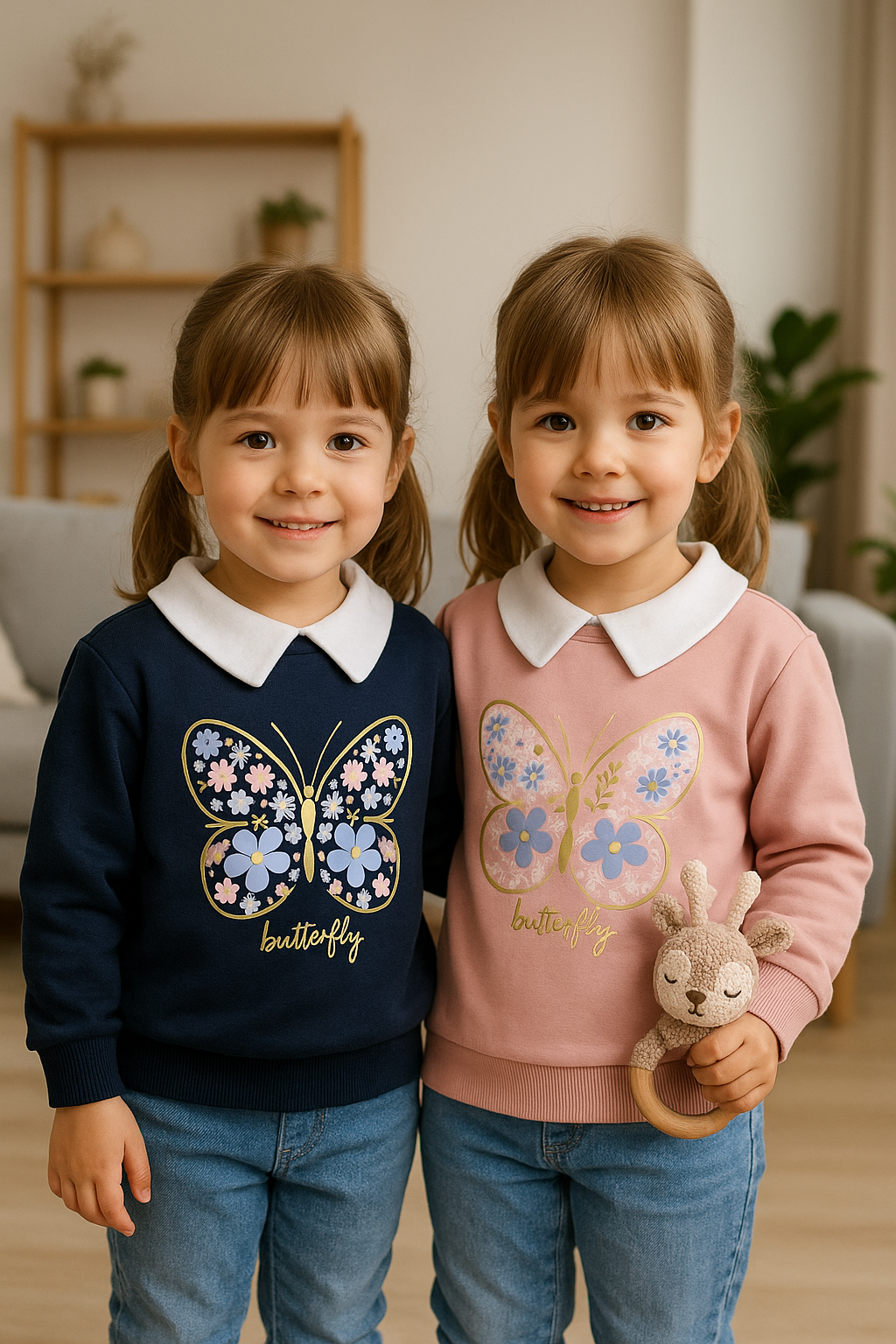 Sudadera Mariposa Rosa
