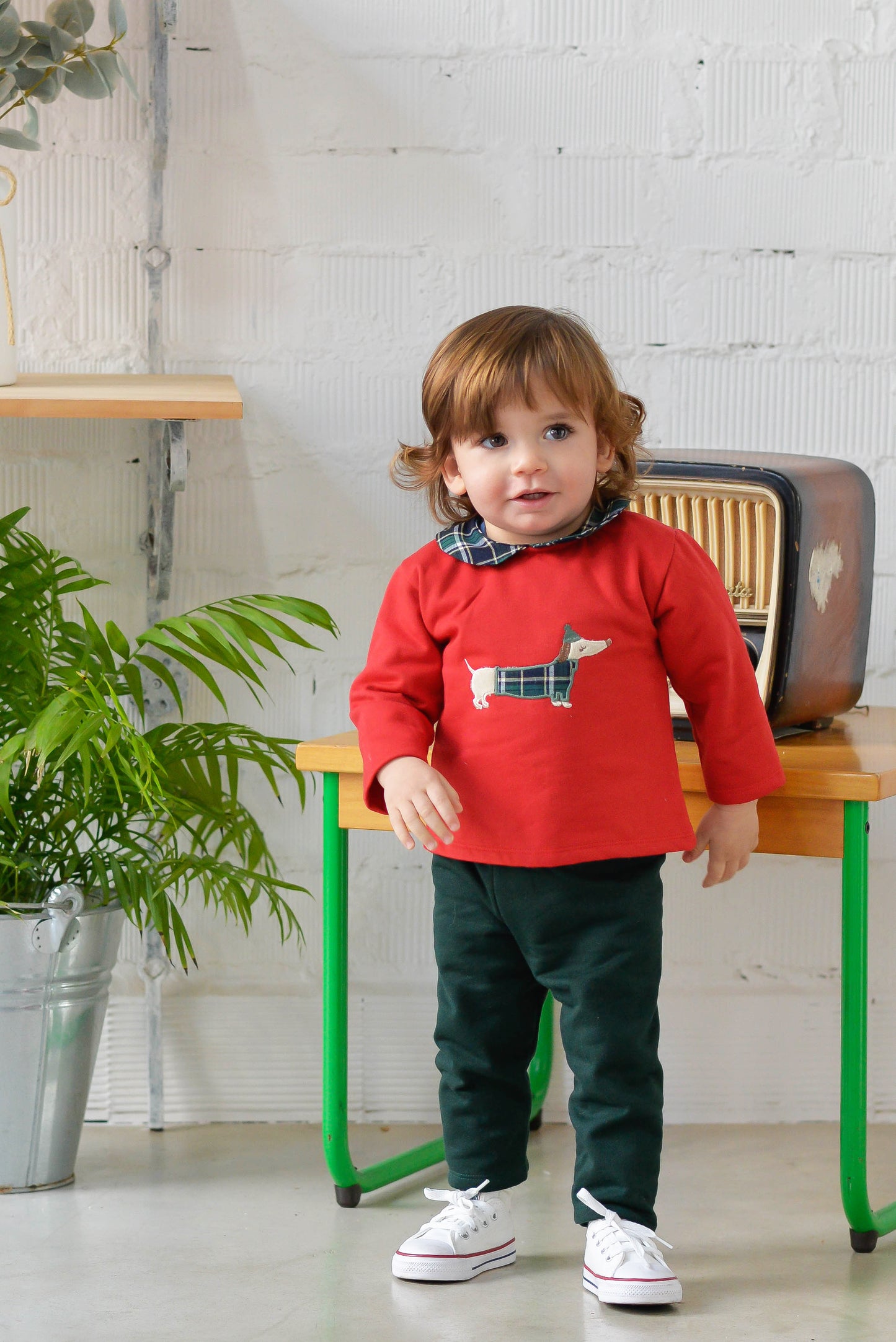 Conjunto Niña Can Rojo