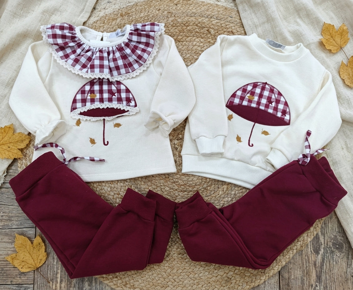 Conjunto Niño Paraguas Estrellas