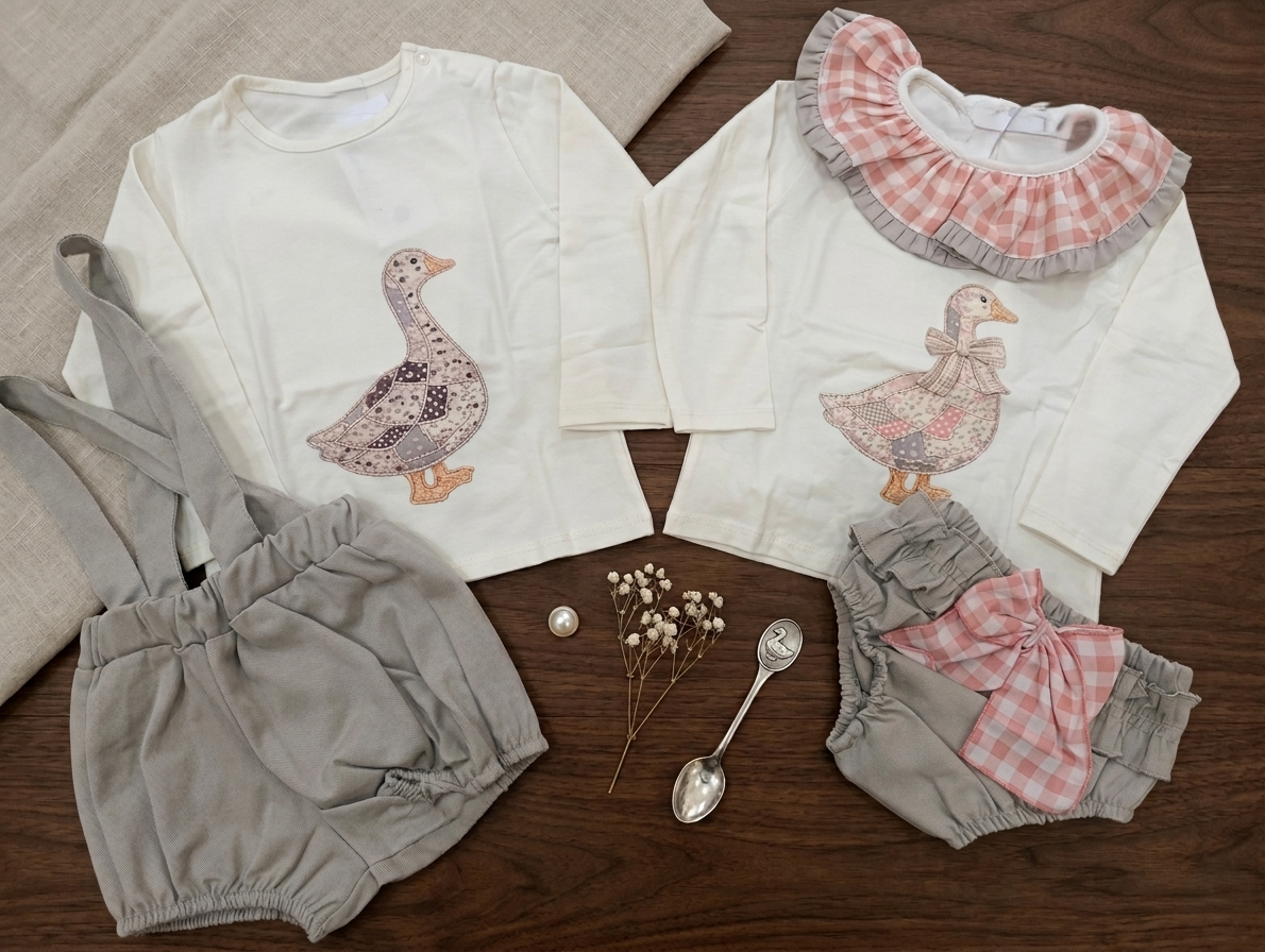 Conjunto Niña Oca Patchwort