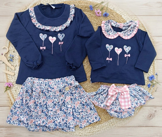 Conjunto Falda 3 Corazones
