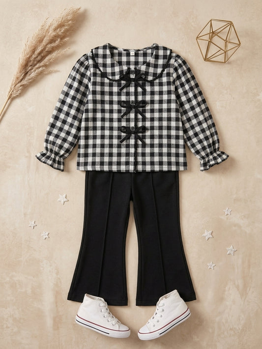 Conjunto Pantalon Vichy Negro