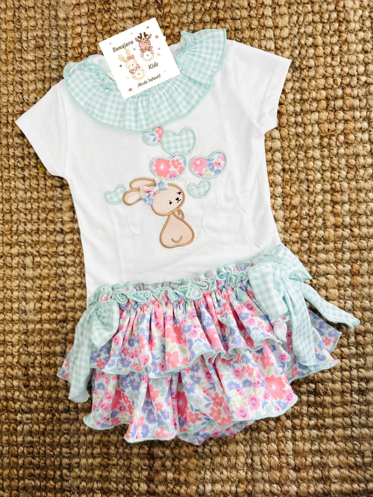 Conjunto Conejo Corazones