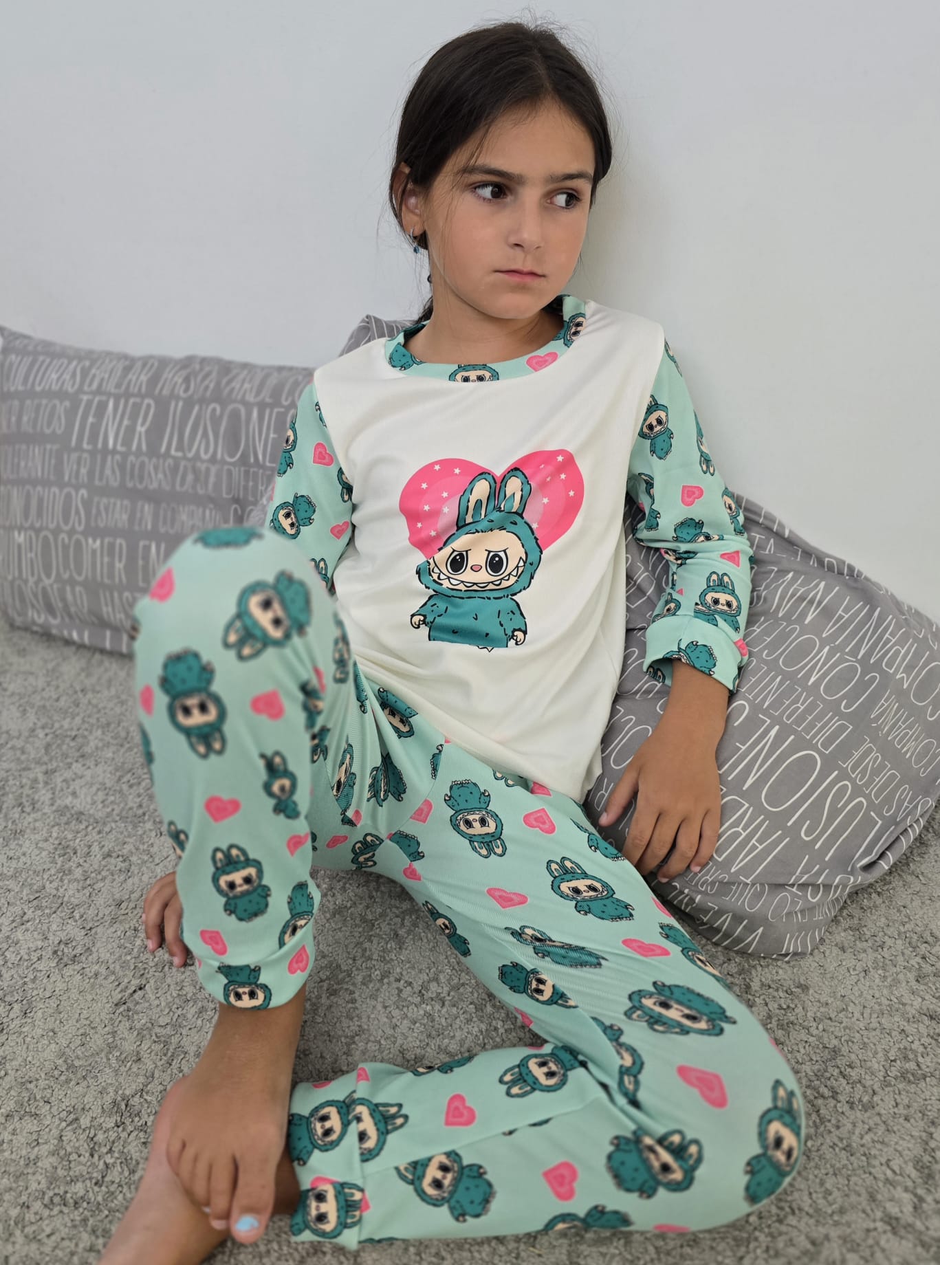 Pijama Labubu Verde