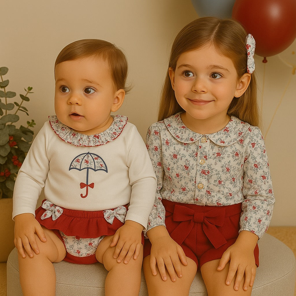 Conjunto Niña Sombrilla Lazo