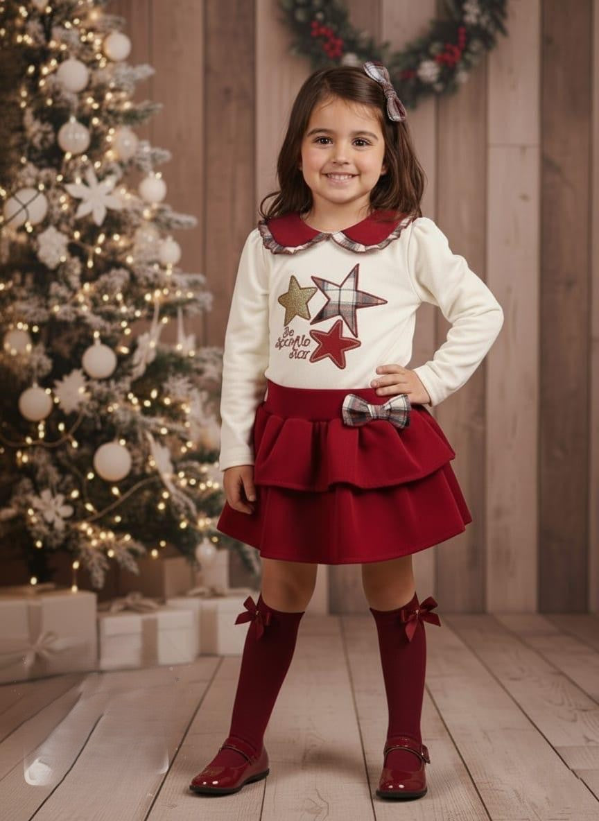 Conjunto Falda Estrellas