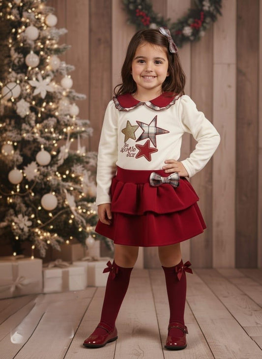 Conjunto Falda Estrellas