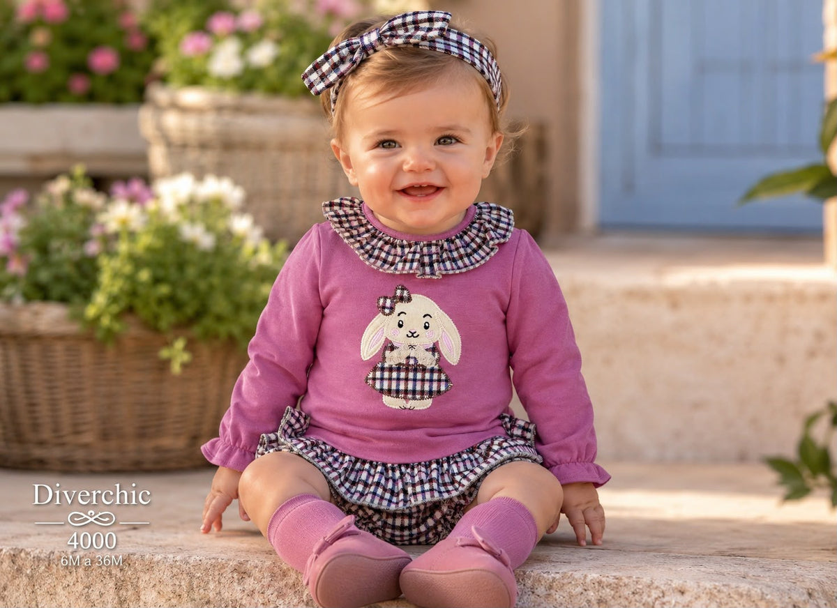 Conjunto Niña Conejito Lazo