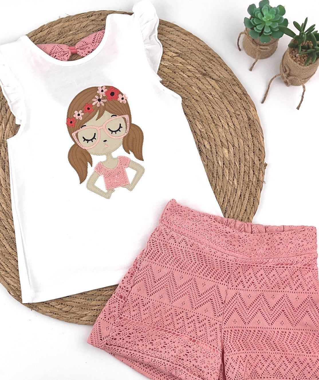 Short Coletas Encaje