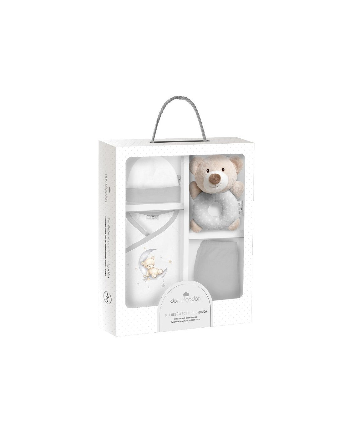 Set Regalo 4 piezas Oso Gris