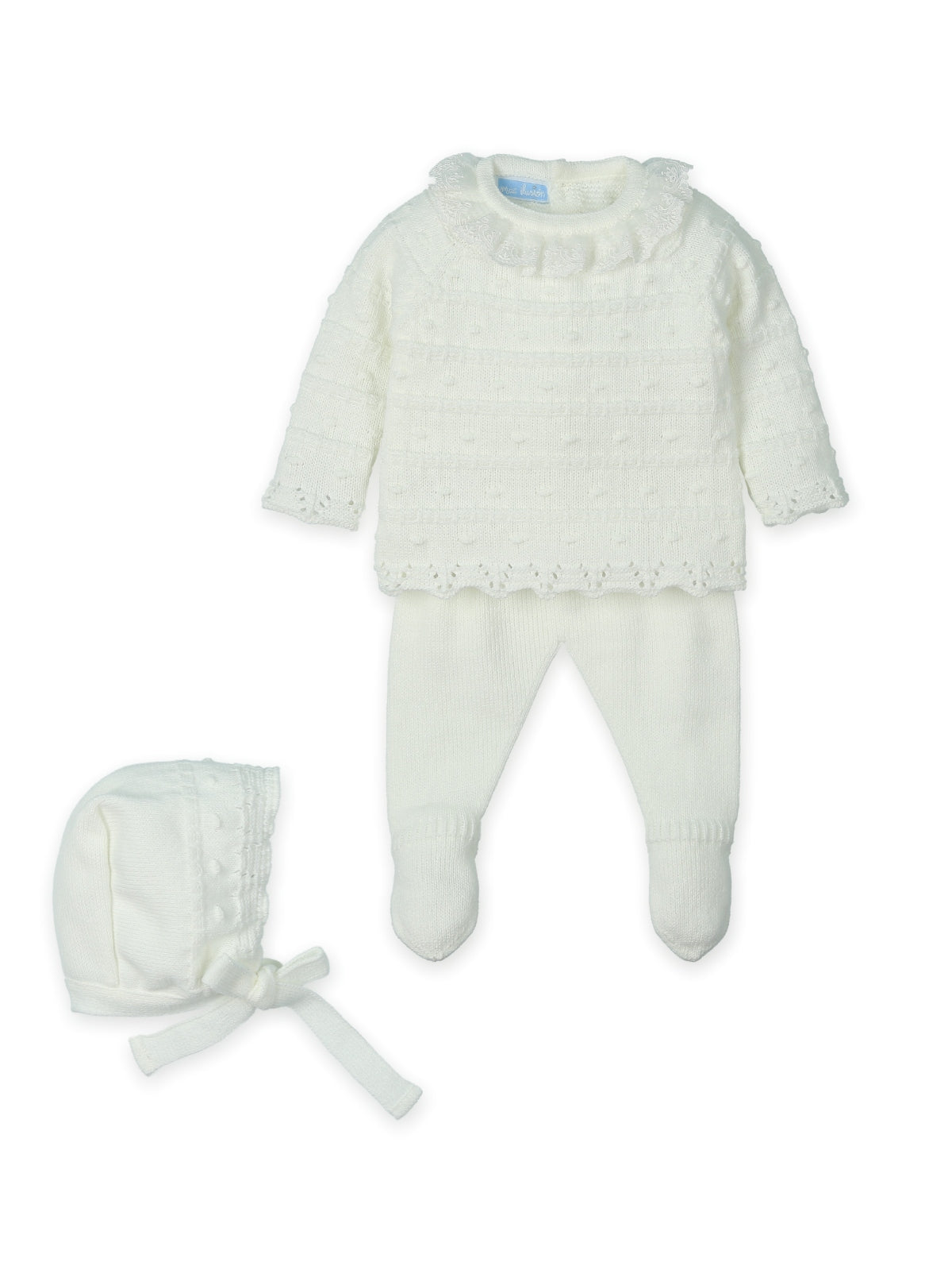 Conjunto 3P Canesú organza Timeless Off-White