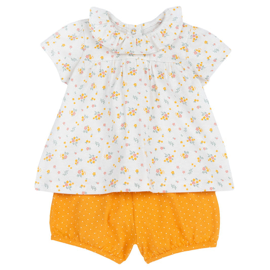 Conjunto Chicco Flores Amarillo