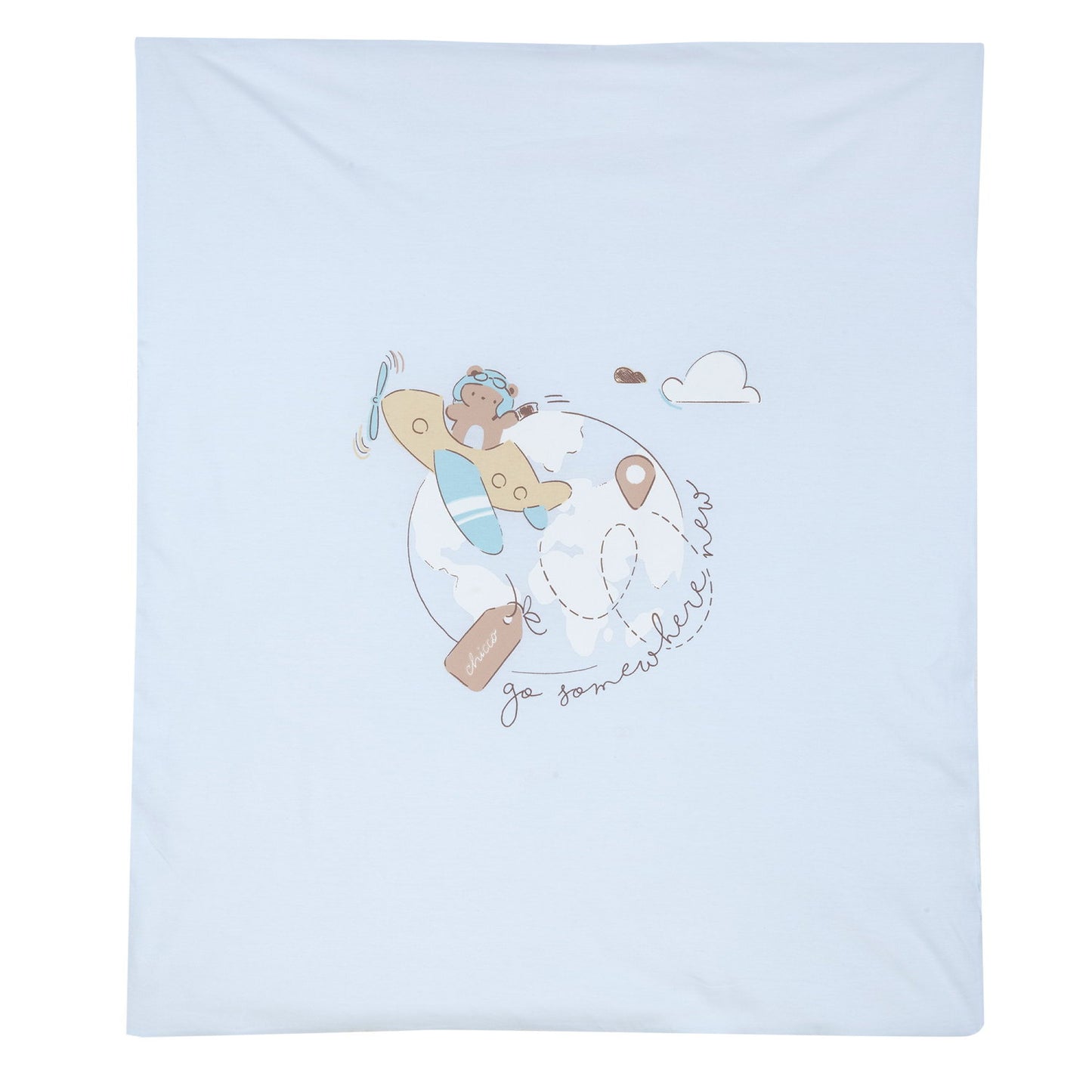 Colcha Para Cochecito Charro Celeste