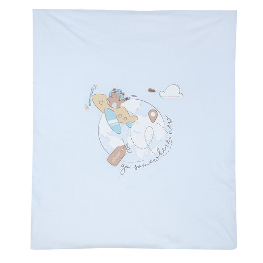 Colcha Para Cochecito Charro Celeste