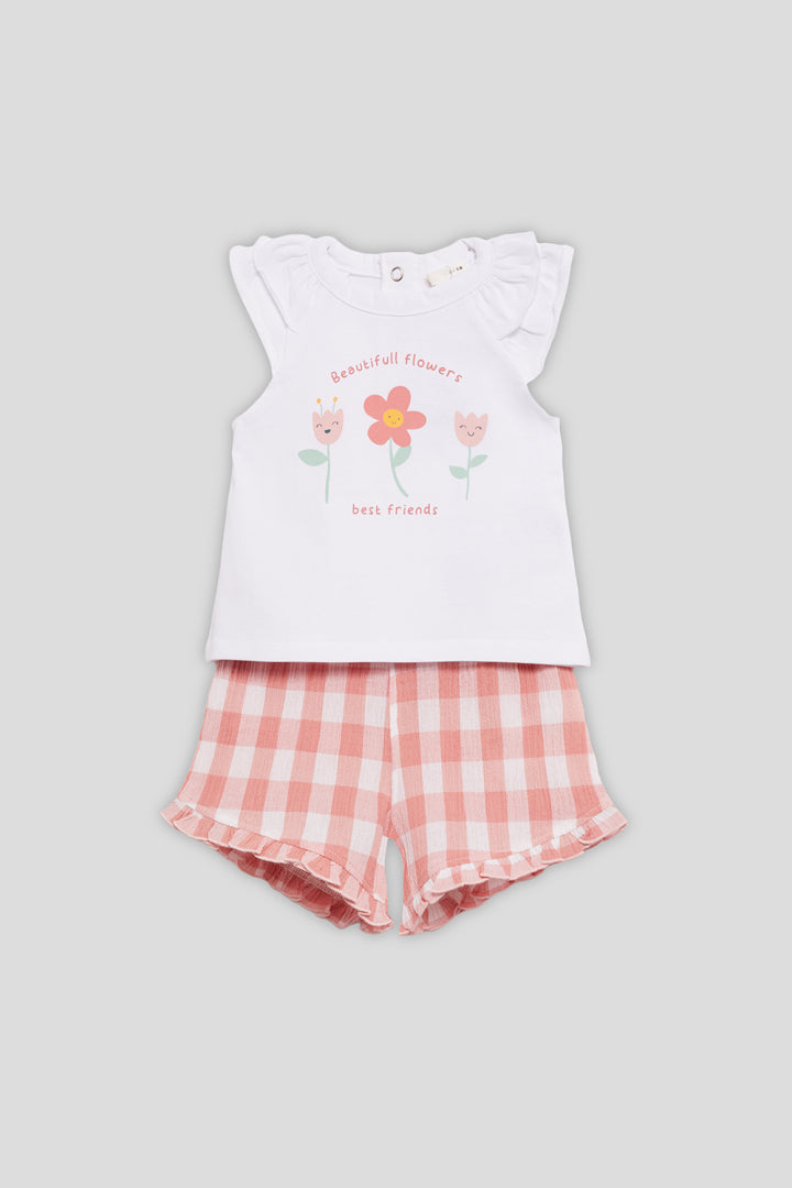 Short Vichy Rosa