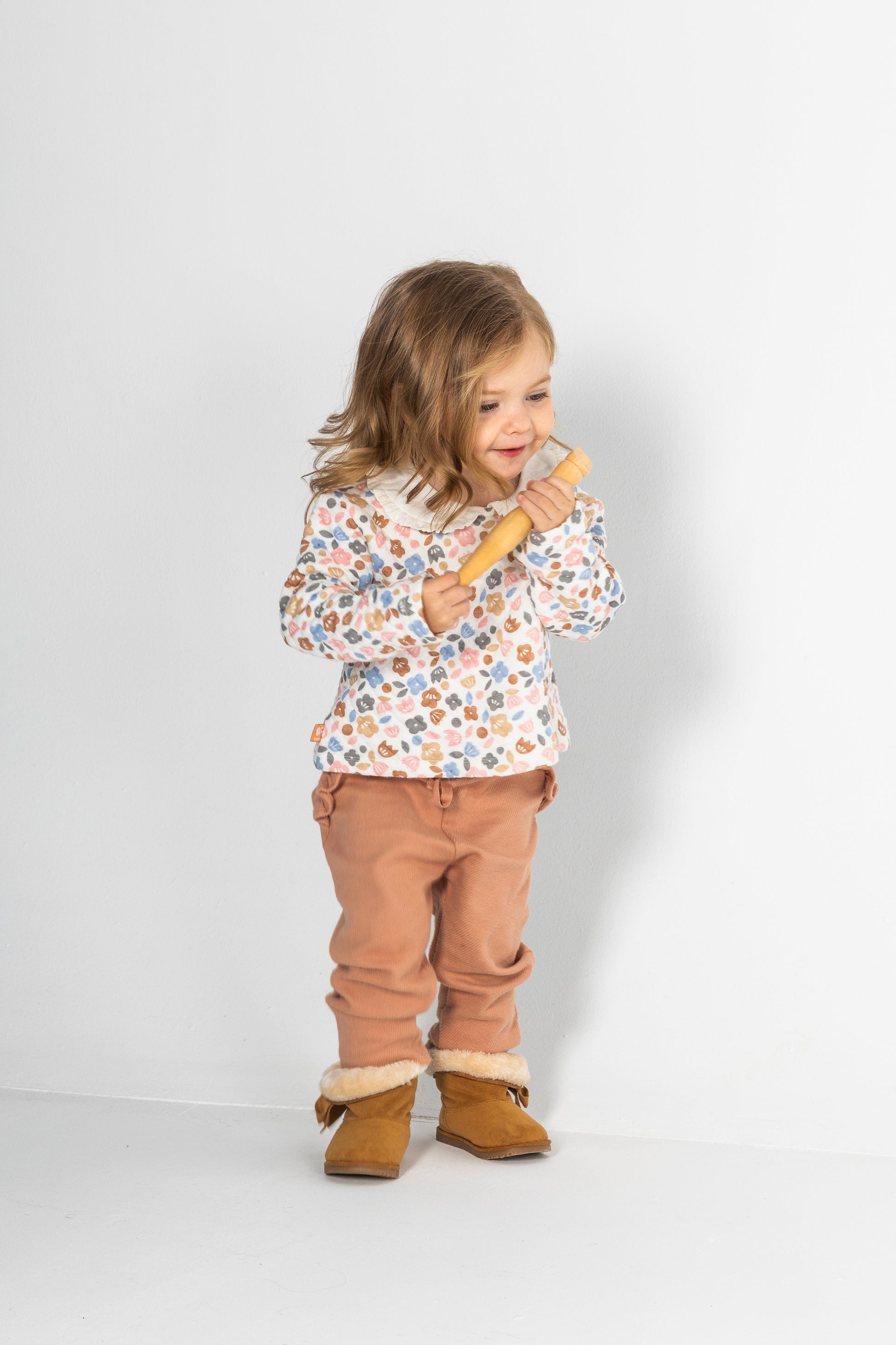Conjunto 2 Piezas Bebé Niña - Blusa Floral y Leggings Rosa | Sonajero Kids