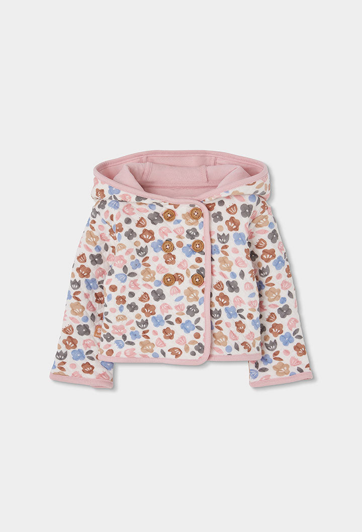 Chaqueta Punto Flores Reversible