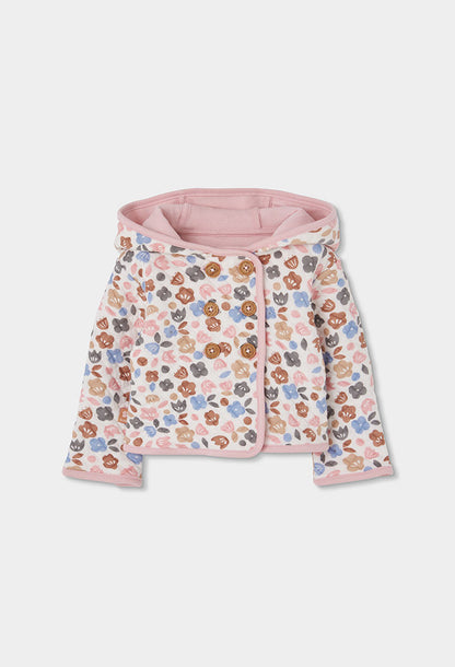 Chaqueta Punto Flores Reversible