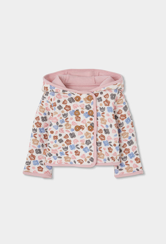 Chaqueta Punto Flores Reversible