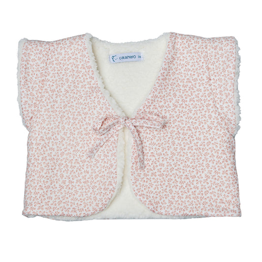 Chaleco Bebé Floral Borreguito Calamaro | Moda Infantil | Sonajero Kids