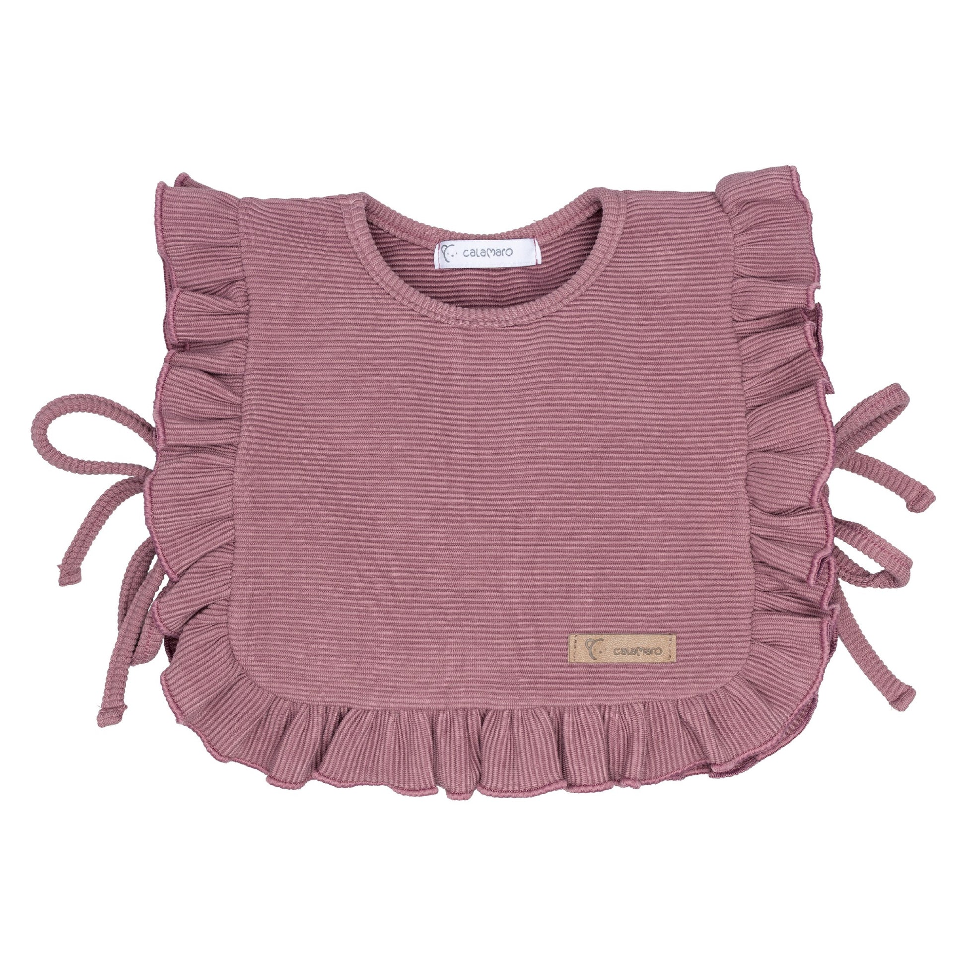 Chaleco Punto Acanalado Rosa Volantes Calamaro | Sonajero Kids