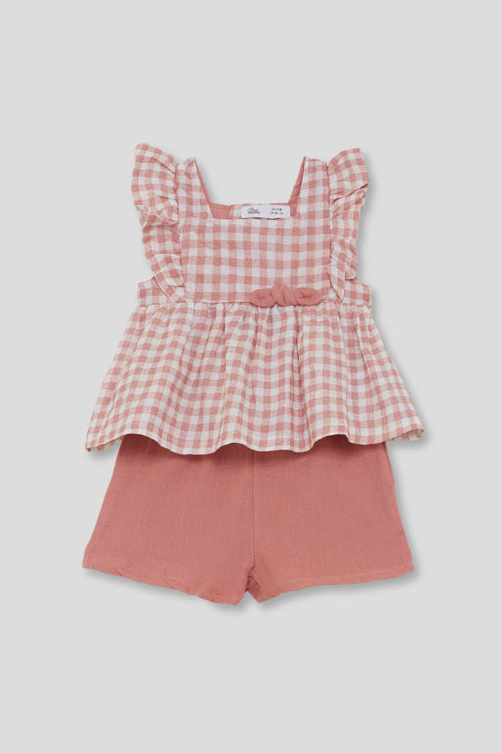 Conjunto Short Vichy Maquillaje