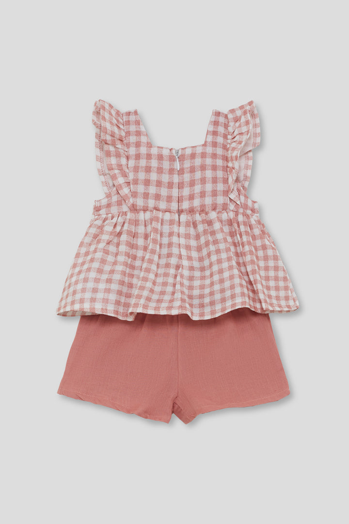 Conjunto Short Vichy Maquillaje