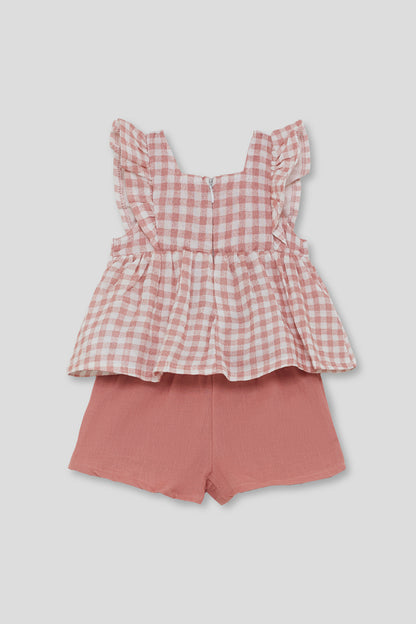 Conjunto Short Vichy Maquillaje