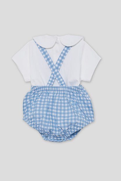 Conjunto Niño Vichy Azul Nude