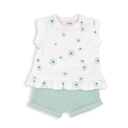 Conjunto Short Flores Menta