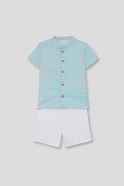 Conjunto Niño Vichy Turquesa