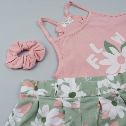 Conjunto Short Flower Tirante