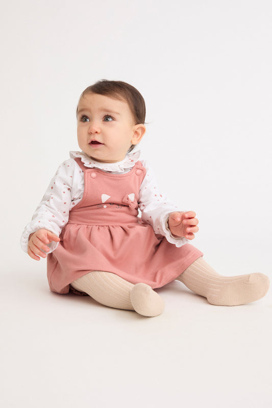 Conjunto 3P Miau Pich Camiseta y cubrepañal |Sonajero Kids