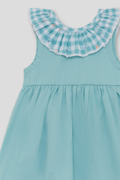 Vestido Vichy Turquesa