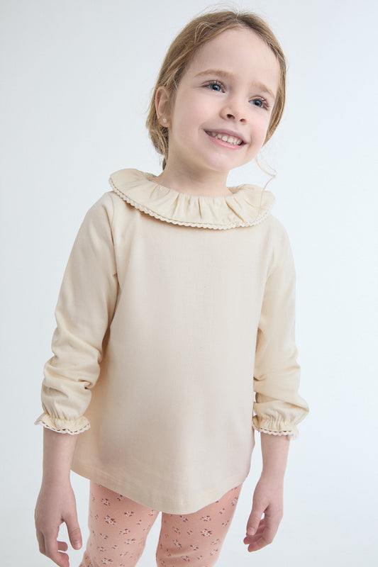 Camiseta Manga Larga Crudo | Sonajero kids