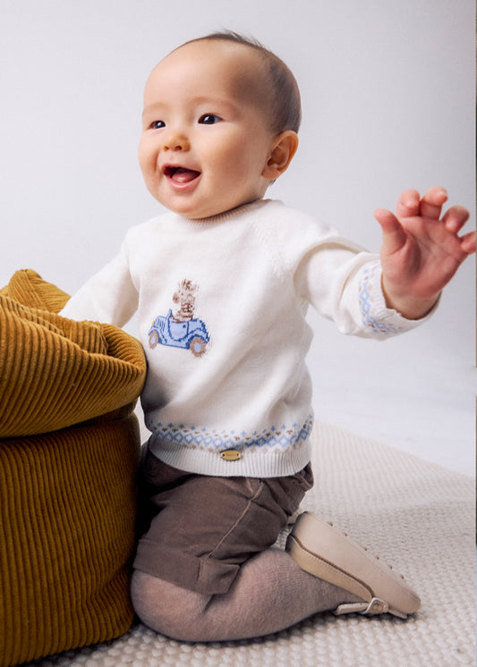 Conjunto de Punto para Bebé Niño con Jersey y Pantalón | Sonajero Kids | Mayoral